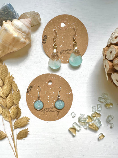 Customizable || Siesta Key Beach Florida Resin Nature Dangle Earrings