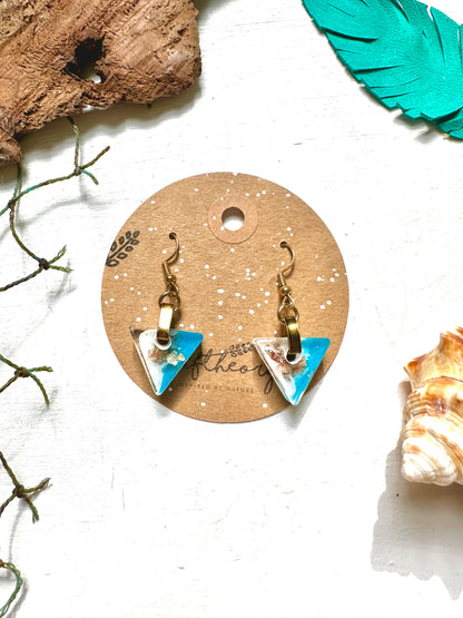 Customizable || Lido Key Beach Florida Resin Nature Dangle Earrings