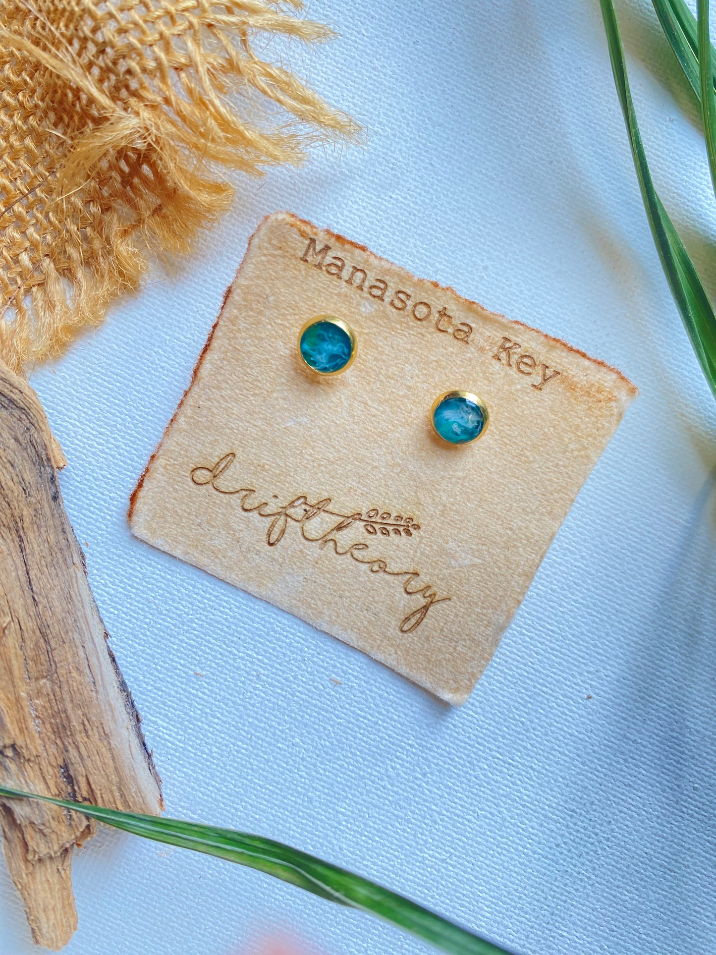 Manasota Key Beach Sand Stud Earrings