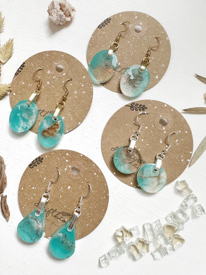 Customizable || St. Pete Beach Florida Resin Nature Dangle Earrings