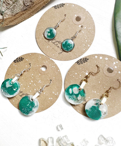 Customizable || Manasota Key Florida Resin Nature Dangle Earrings